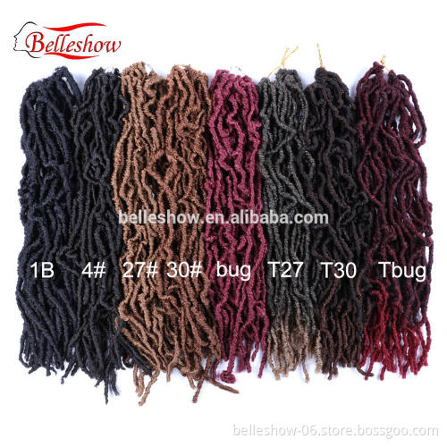 Hot sell 12inch Faux Locs Crochet Hair Goddess Locs Dreadlocks Extension  21 Strands Curly Faux Braid locs hair